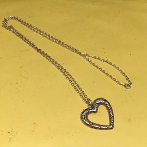 Silver heart necklace